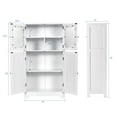 thumbnail image 2 of Costway Bathroom Floor Storage Cabinet Kitchen Cupboard w/Doors&Adjustable Shelf, 2 of 10