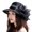 Black, variant on Women Fascinator Lady Cocktail Tea Party Church Wedding Bridal Flower Hat