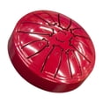 thumbnail image 1 of I-227 Red 8 Tone Mini Tongue Drum 4 Inch Carbon Steel Musical Instrument Compact Entry Level Hand Percussion Drum Stick, 1 of 3