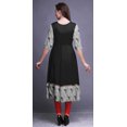 thumbnail image 4 of Bimba Kurtis Indiennes Imprimées Triangle à Facettes Géométriques Gris Pâle pour Femmes Anarkali Kurti Maxi Robe Décontractée Grande, 4 of 5