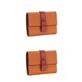 thumbnail image 1 of pitrice Leather Women Purse Rectangular Trifold for Zipper Hasp Stylish Card Holder Photo Folder Wallet Notecase Birthday Gift Gold Brown 2Set, 1 of 6