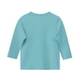 thumbnail image 4 of MeetoTime T-shirt Uni à Manches 3/4 et Col Rond pour Enfants, T-shirt pour Tout-Petits Garçons Filles 3-12 Ans, 4 of 5