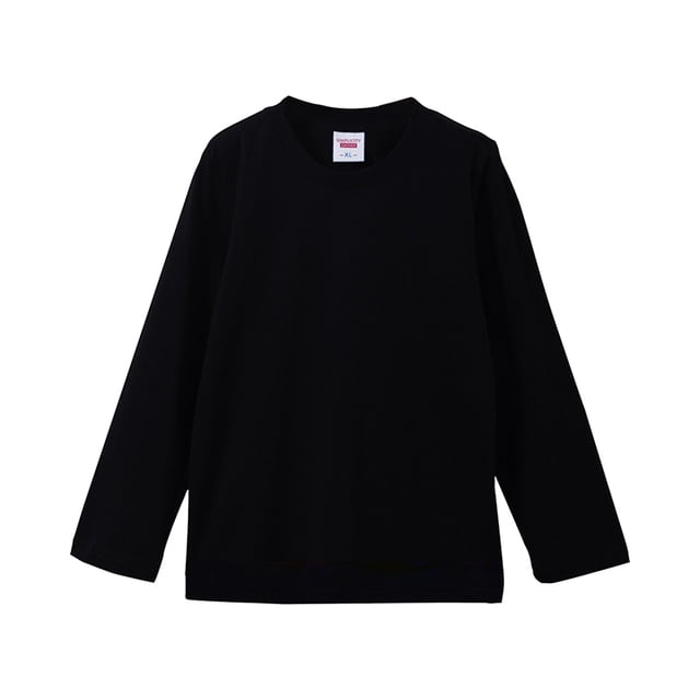 MIASHUI T-Shirt à Manches Longues Col Rond pour Filles Décontracté Couleur Unie Basique, Noir, 18-24 Mois