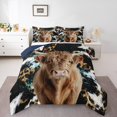 thumbnail image 2 of Erosebridal Farmhouse Cow Comforter Sets Queen Size, Rustic Animals Comforters & Duvets, Cheetah Leopard Decor, Breathable, 2 of 8