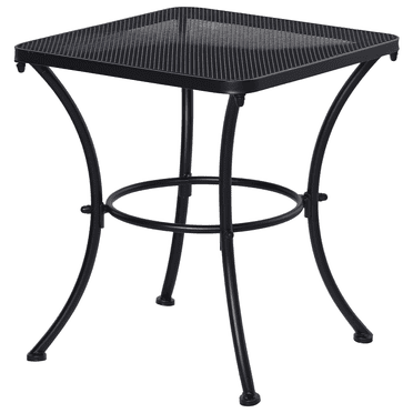 Outsunny 18"x18"x20" Square Garden Metal Bistro Table, Black