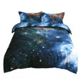 thumbnail image 1 of Unique Bargains Star Colored Sky Moon Night Duvet Cover Fuchsia Starry Pattern 4pcs, 1 of 9