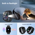 thumbnail image 4 of Montre Intelligente Compatible avec Android et iPhone, Montre Intelligente Étanche IP68 pour Femmes et Hommes, Plus de 100 Modes Sportifs, Traqueur de Mise en Forme de 1,85 Po, Montre Intelligente avec Appel Bluetooth (Répondre/faire des Appels), Noir, 4 of 8