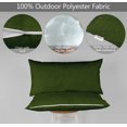 thumbnail image 4 of Vargottam Indoor/Outdoor Polyester Fabric Lumbar Pillow With Insert, All-Weather Waterproof Decorative Throw Pillow for Patio Furniture-Set of 2 - Dark Green, 4 of 7