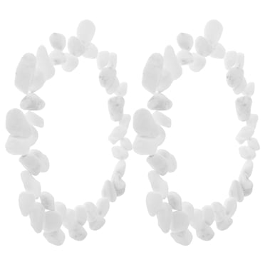 SOPOTUTU 1 Ensemble de Roches Paysagères Blanches Pierres Irrégulières pour Jardins Décoration de Pot de Fleurs Extérieur