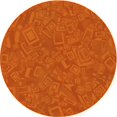 thumbnail image 1 of Ahgly Company Tapis d'Intérieur Ronds Transitionnels Lavables à la Machine Orange Rouge Orange, 3 Pieds Rond, 1 of 7