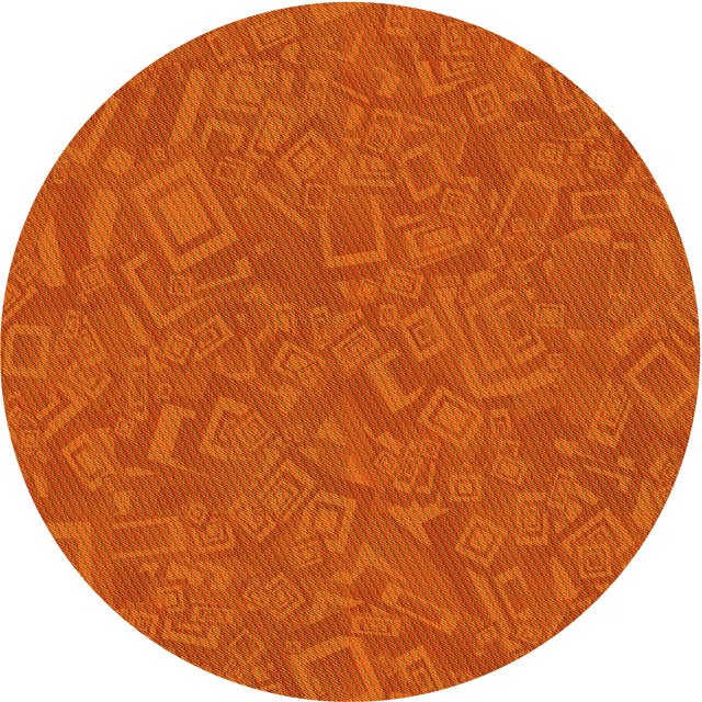 Ahgly Company Tapis d'Intérieur Ronds Transitionnels Lavables à la Machine Orange Rouge Orange, 3 Pieds Rond