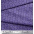 thumbnail image 2 of Soimoi Purple Poly Georgette Fabric Scales Geometric Printed Craft Fabric by the Yard 42 Inch Wide, 2 of 3