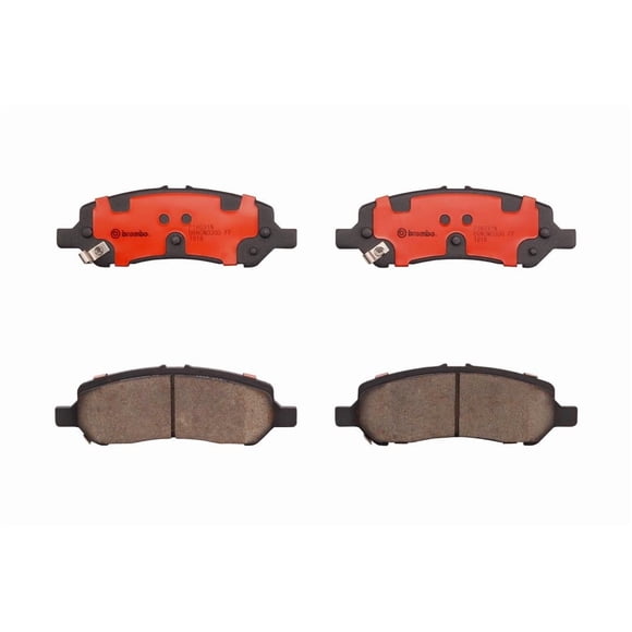 Fits 2013-2016 Dodge Dart Brembo Brake Pad P18031N NAO; FMSI Number D1647-8875; Ceramic; Set Of 4; With Hardware