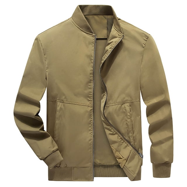 Cameland Jackets For Men Men's Autumn Winter Casual Zipper Pure Color Jacket Coat Fall Winter Coats For Men