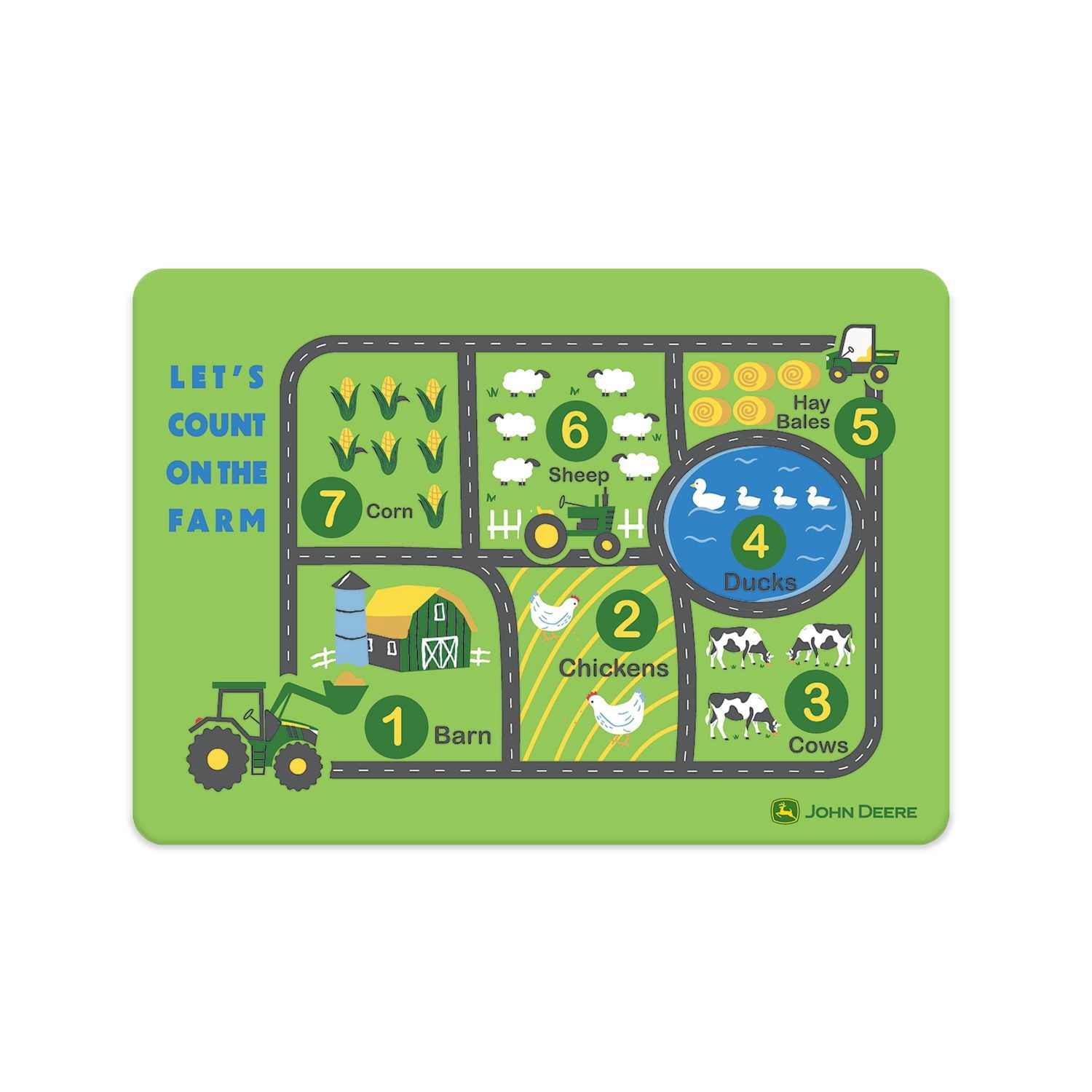 Napperon John Deere "Count on Farm"