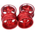 thumbnail image 1 of RC Crawler Parts, RC Car Wheel Rim Hubs Wear-Resistant Durable Lightweight  for MN86 1/12 RC Crawler Red,Blue,Black, 1 of 7