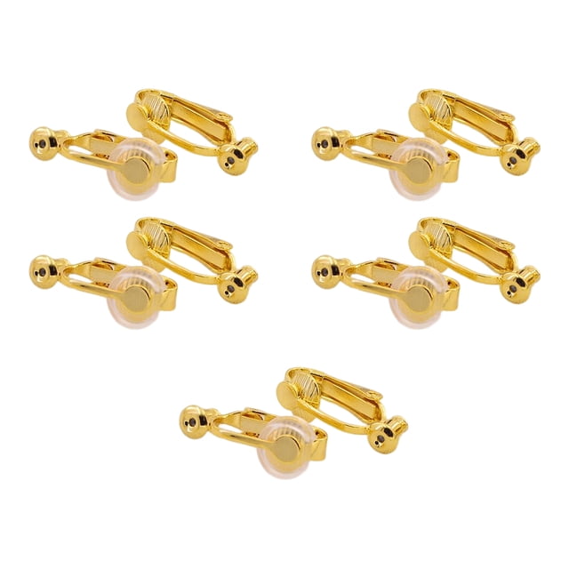ZLight 10pcs Ear Clip Converters Earring Accessories Screw/Lever Non-Pierced Handmade with Loop Plastic Pads Findings Type13 1Set