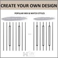 thumbnail image 4 of Home Stairway 44 Po x 0.5 Po Satin Noir Moderne Simple Mince Rectangle Fer Forgé Creux Balustre, 10 Pcs, 4 of 5