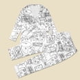 thumbnail image 3 of Hiiyo Big Girl's DIY Hand Drawn Pajama Sets Coloring Long Sleeve Shirt Pants Pjs Set, 3 of 7
