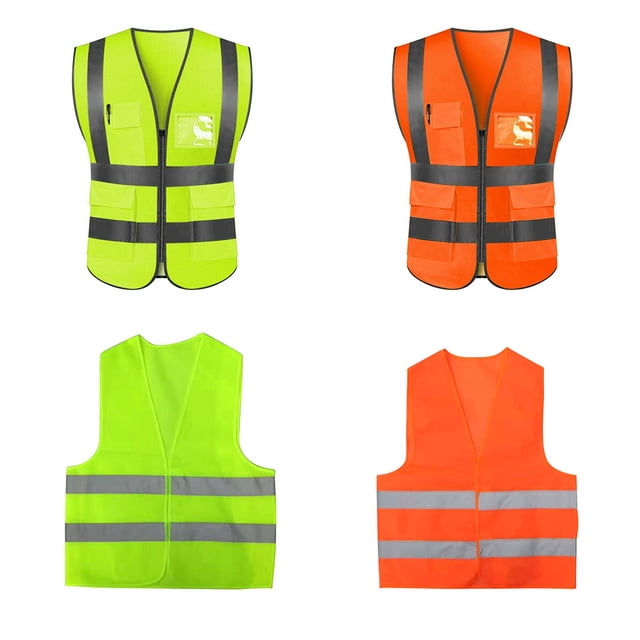Women Men Night Work Reflective Vest Construction Traffic Breathable ;;; ;;; ;;; Mesh Workwear A Type