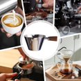 thumbnail image 5 of Espresso Cups with Wooden Handle - 90 mL - Double Spout Coffee Cup with Bowl - V-shaped Mouth - Stainless Steel Espresso Glasses - For Coffee, Milk, Juice, 5 of 5