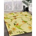 thumbnail image 3 of Ahgly Company Tapis d'Intérieur Ronds Transitionnels Orange et Or Lavables à la Machine, 8 Pieds Rond, 3 of 7