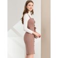 thumbnail image 4 of INSPIRE CHIC Robe Chasuble pour Femme à Boutons devant, Taille à Nouer, Bretelles Extensibles, Tablier Salopette Rose m, 4 of 6