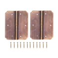 thumbnail image 1 of Charnière Carrée, Charnière de Porte en Laiton Rétro 2Set pour Armoire pour Armoire pour Tiroir, 1 of 8
