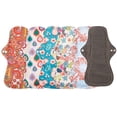 thumbnail image 1 of YOPTOP For Heavy Flow Bamboo Charcoal Reusable Menstrual Pads - Reusable Sanitary Pads | Reusable Panty Liners | Soft Cloth Menstrual Pads - 5 Pack Reusable Menstrual Pads (Extra Large),styleb, 1 of 5