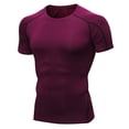 thumbnail image 1 of Yuyuzo Mens T-Shirts Short Sleeve Workout Gym Quick Drying Sports Base Layer Athletic Compression Shirts, 1 of 3