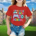 thumbnail image 2 of PMVFHDE T-Shirts Graphiques pour Filles, Manches Courtes, Col Rond, Lumineux et Confortable, Rouge, 6-7 Ans, 2 of 4