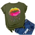 thumbnail image 4 of Birdeem Womens Fashion Printed Round Neck Short Sleeve T-Shirt Blouse Loose Tops, 4 of 6