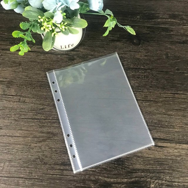 Luckyn Multi Compartments Binder Photo Album 10 Pcs A5 Binder Sleeves Refillable Notebook Photocard Name Card ID Holder