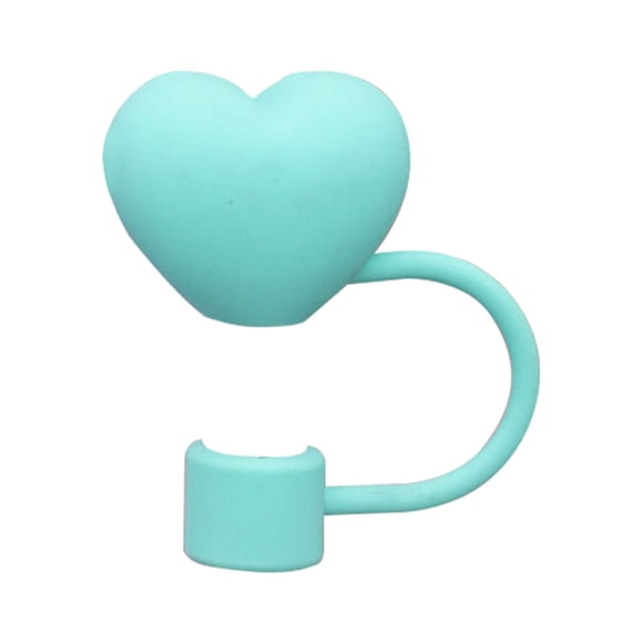 Product Category Straw Topper for 30 & 40 oz Tumblers – Heart Design Soft Rubber Cap Reusable Lid for Straw Tips and Lids