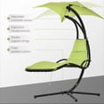 thumbnail image 4 of Outsunny Chaise Hamac d'Extérieur avec Support, Parasol, Vert, 4 of 9