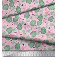 thumbnail image 3 of Soimoi Poly Georgette Fabric Geometric Sign,Clover & Monstera Leaves Print Fabric by The Yard 42 Inch Wide, 3 of 3