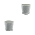 thumbnail image 1 of kurtrusly Modern Decorative Flower Pots Easy To Maintain Various Colors And Sizes light gray S pot+S tray 2Set, 1 of 6