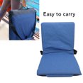thumbnail image 3 of Chaise de Gradins Portable, Coussin de Gradins en Tuyau d'Acier Confortable avec Dossier Antidérapant pour le Camping, 3 of 7