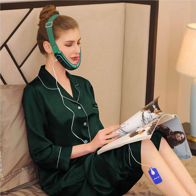 Facial Slimming Strap V-Shape Slimming Facial Lifting Massager Micro-Current Electric Vibration Face Skin Rejuvenation Beauty Tool