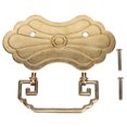 thumbnail image 4 of Poignée de Tiroir Antique Poignée Vintage Tiroirs Tiroirs Poignée Antique 12.8x7cm Fleurs de Richesse Style Chinois Rétro Laiton Tiroirs Vintage avec 2 Vis, 4 of 8