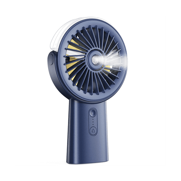 Misting Fan Portable Handheld Fan, 4000MAh Hand Mist Fan 90°Adjustable Small Mister Fan for Travel Home Outdoor Beach,A