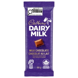 CADBURY DAIRY MILK, Milk Chocolate Bar, Milk Chocolate, CADBURY Chocolate Bar, 90 g