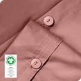 thumbnail image 4 of Bare Home Organic Cotton Duvet Cover Set, 300 Thread Count, Percale Weave, Full/Queen, Dusty Rose, 4 of 5