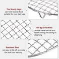 thumbnail image 4 of Unique Bargains Grille de Cuisson Ronde, Grille de Barbecue en Acier Inoxydable de 7 Pouces avec Pieds, 4 of 5