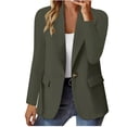 thumbnail image 1 of Grrvtrz Womens One Button Blazer Lightweight Office Work Suit Jacket Stretch Lapel Collar Long Sleeve Jacket with Pockets, 1 of 6