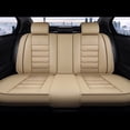 thumbnail image 4 of Maidao Car Seat Covers for Hyundai for Elantra 2000-2015 5 Seats Compatible Airbag Leather Waterproof Front Rear Cushion Protector Full Set with Pillows Beige, 4 of 6