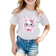 thumbnail image 1 of Chemises à Manches Longues Unies pour Filles Tenues d'Hiver pour Tout-Petits Imprimé de Pâques Mignon Col Rond T-Shirt Décontracté, 1 of 3
