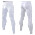 thumbnail image 5 of RKSTN Yoga Pants Men Compression Running Tights Gym Leggings Solid Color High Waist Base Layer Pants with Pockets, 5 of 5