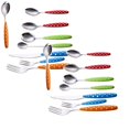 thumbnail image 1 of Oleegame 2PC Tomato Slicer And Lemon Slicer 8 Cutlery Set Fork Spoon Tableware Cutlery Service For 4 Point Stainless Steel Sets High Grade Polishing Cutlery Set (Silver), 1 of 9