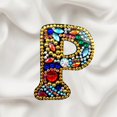 thumbnail image 2 of Christmas Letters Keychain 26 Letters Rhinestone Pendant, 2 of 8